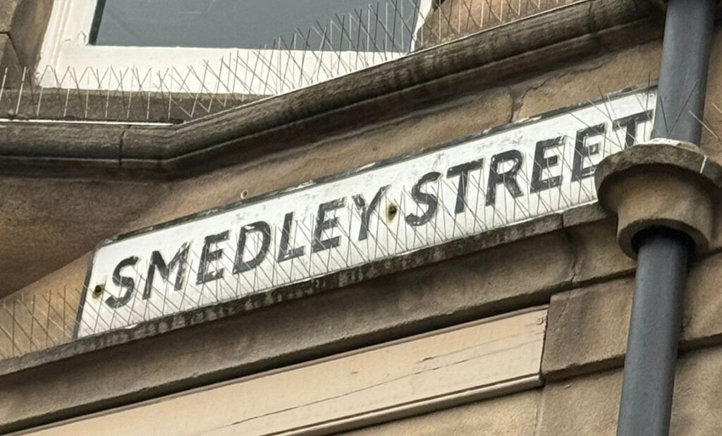 Smedley Street Sign